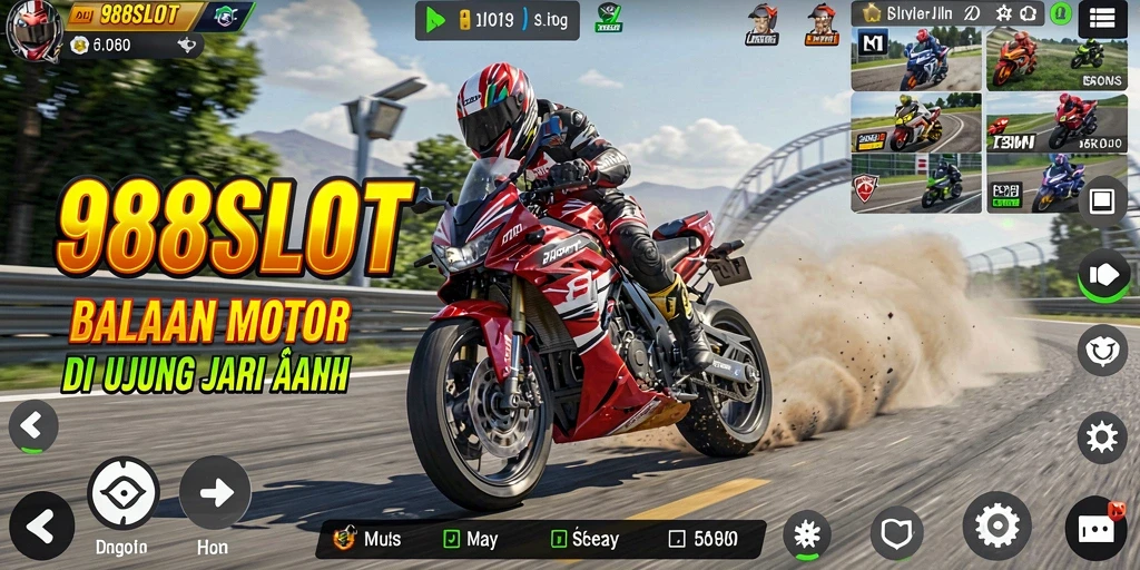 Tampilan gameplay mendebarkan di 988SLOT, penuh aksi dan kecepatan tinggi.