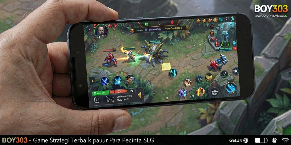 Tangkapan layar gameplay BOY303 yang menampilkan pertempuran strategi yang intens.