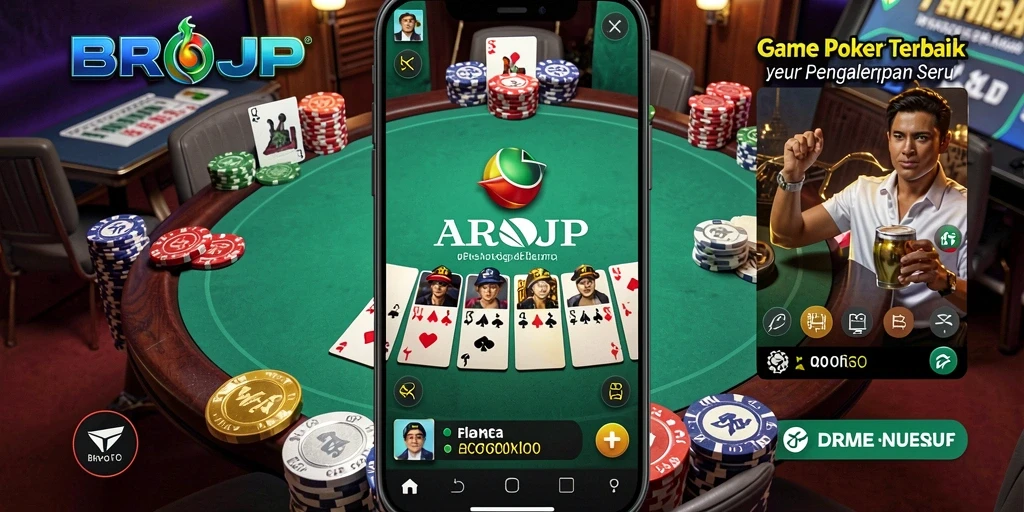 Tampilan seru dari permainan Poker di BROJP.
