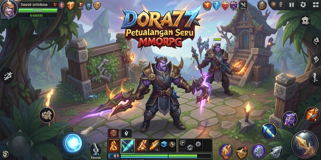 Tampilan gameplay DORA77 yang menakjubkan dalam dunia MMORPG.
