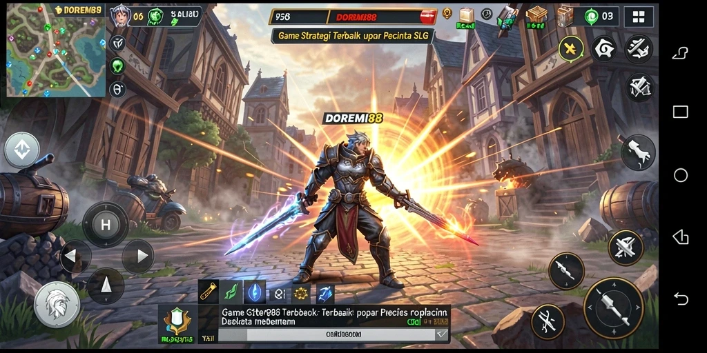 Tampilan gameplay strategi yang mendebarkan di DOREMI88.