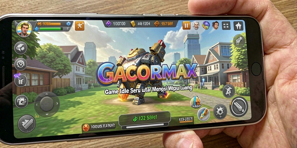 Screenshot gameplay GACORMAX menampilkan aksi Idle yang seru.