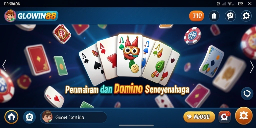 Gameplay seru GLOWIN88 dengan grafis menarik dari permainan Domino.