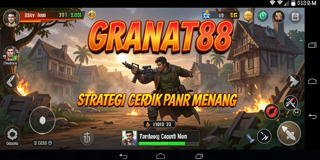Tampilan strategis dari gameplay GRANAT88 dengan unit yang bertarung.