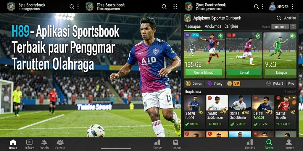 Tampilan antarmuka H89 yang menarik dengan berbagai opsi taruhan olahraga.