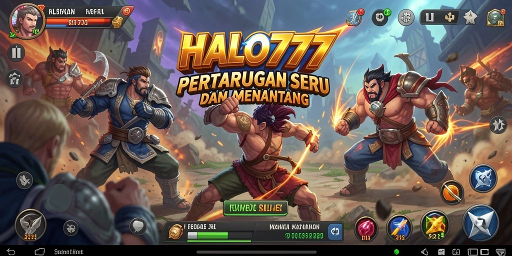 Tampilan seru gameplay HALO777 dengan pertarungan yang intens.