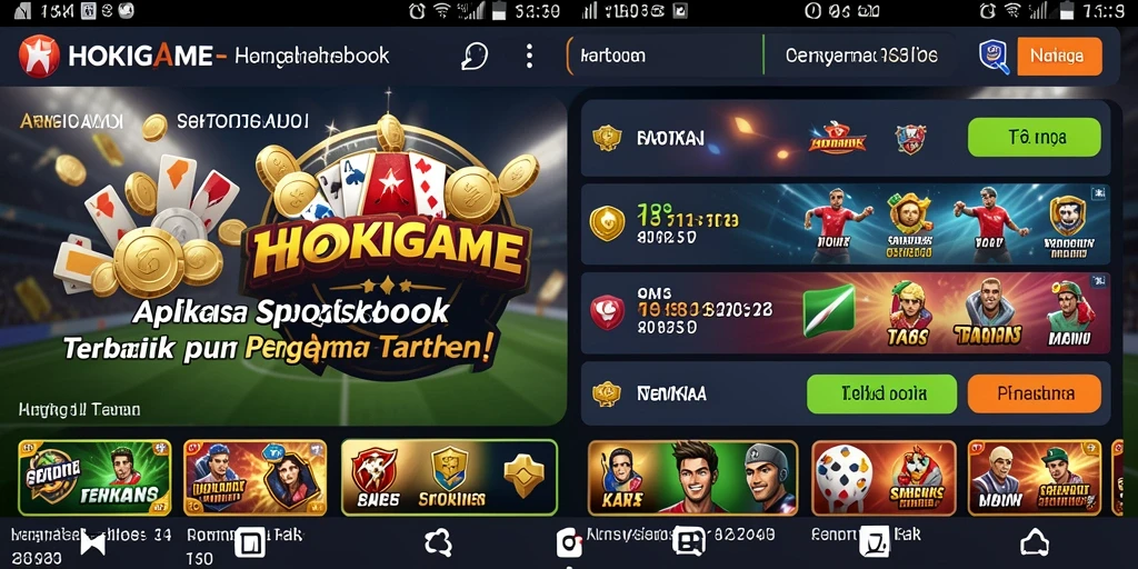 Tampilan utama HOKIGAME dengan opsi taruhan yang beragam.