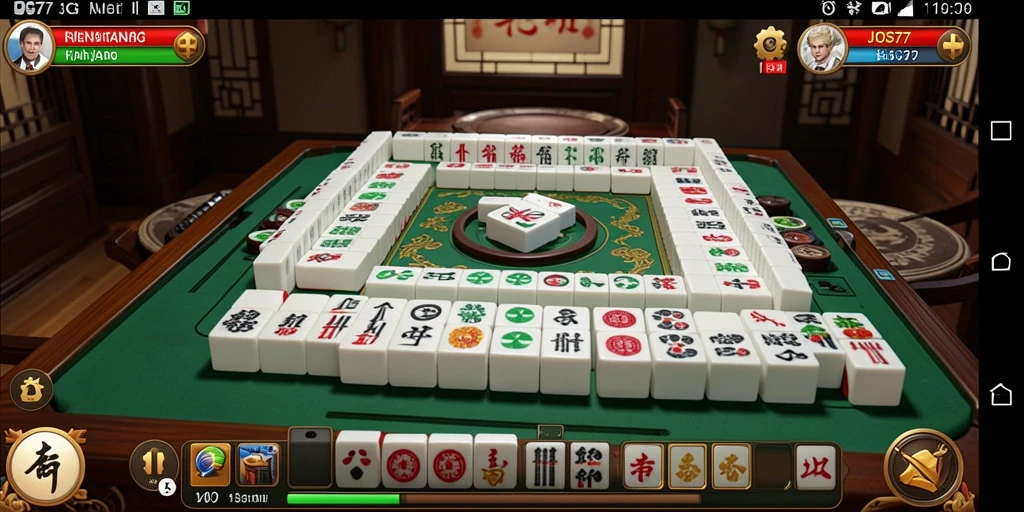 Screenshot utama JOS77 menampilkan gameplay Mahjong yang menantang dan seru.