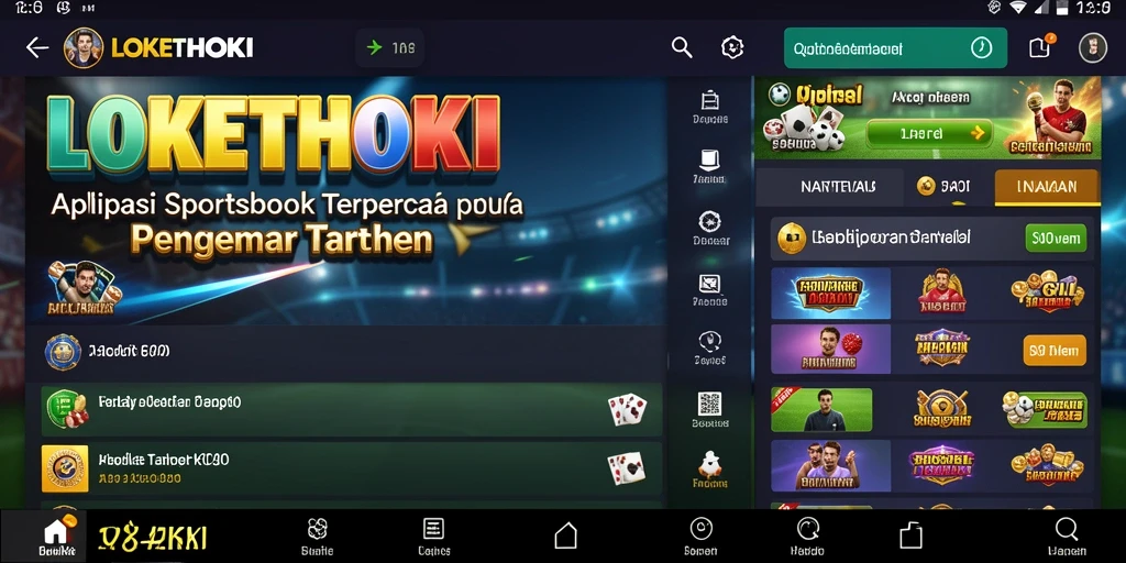 Screenshot gameplay LOKETHOKI yang menampilkan suasana taruhan olahraga.
