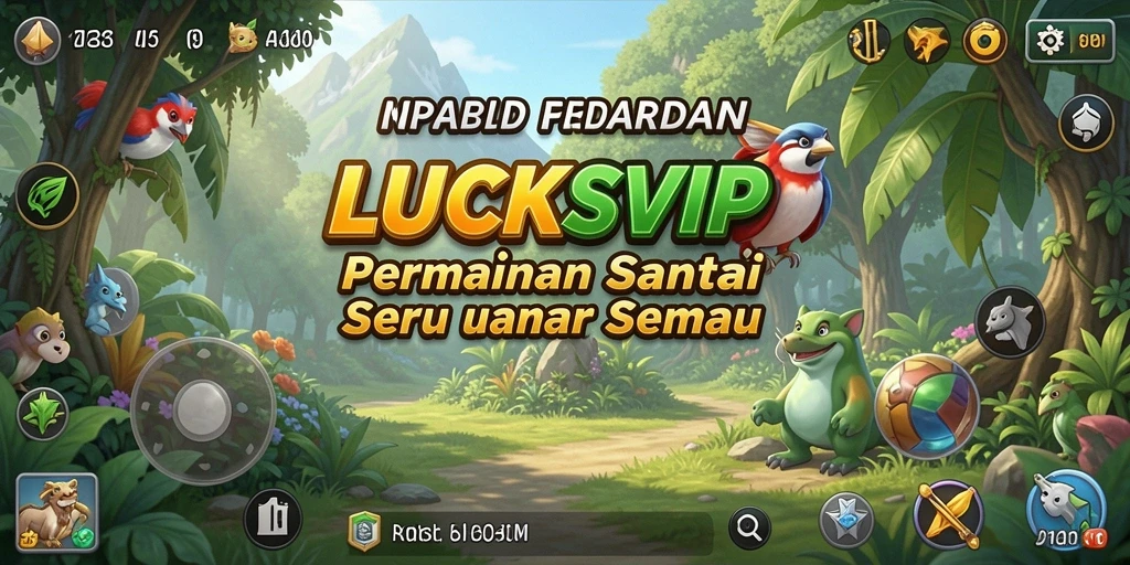 Screenshot gameplay menunjukkan keseruan dan grafis cerah LUCKSVIP.