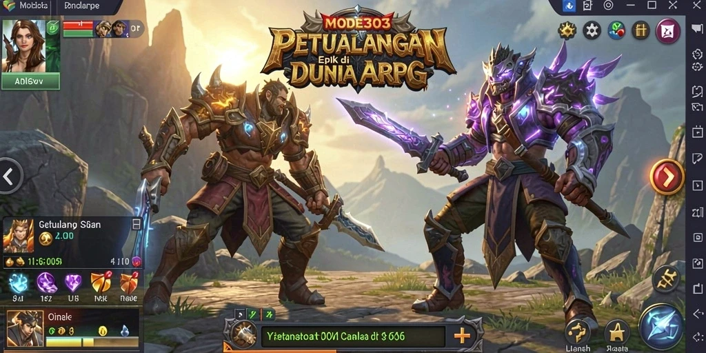 Tampilan gameplay menawan dengan aksi pertempuran ARPG yang mendebarkan.