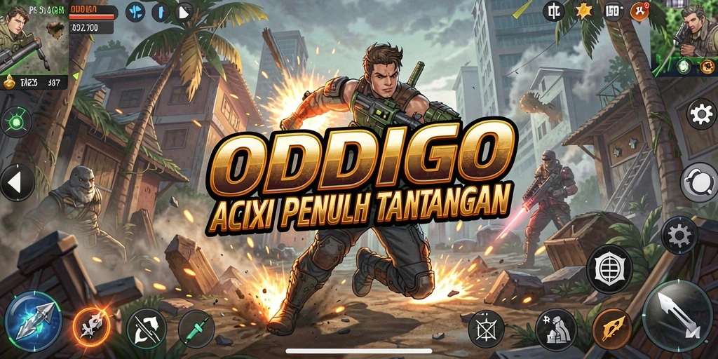 Tampilan screenshot ODDIGO yang menunjukkan aksi mendebarkan dalam permainan.