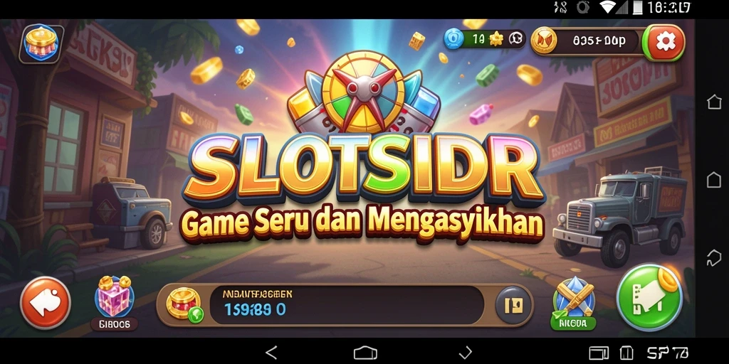 Tampilan gameplay SLOTSIDR yang memukau dengan beragam mesin slot.