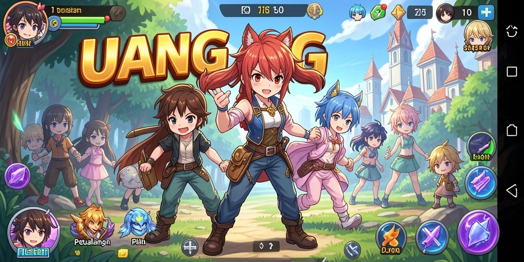 Tangkapan layar yang menunjukkan karakter anime dalam pertempuran epik.