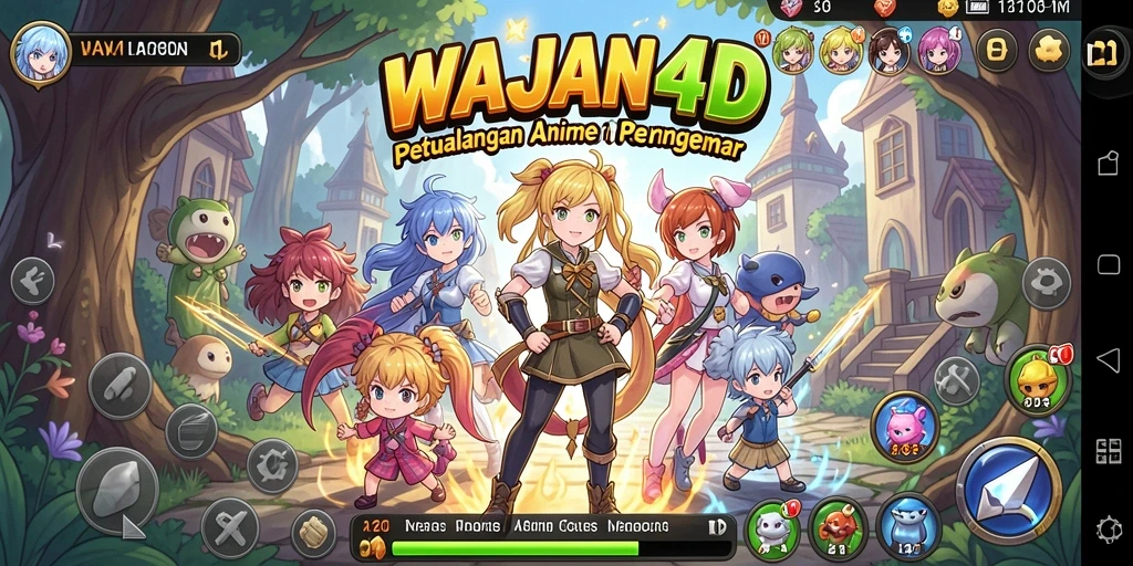 Tampilan gameplay menarik dari WAJAN4D yang menunjukkan karakter dalam aksi.