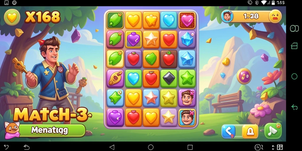 Tampilan gameplay X168 yang penuh warna dan menarik.