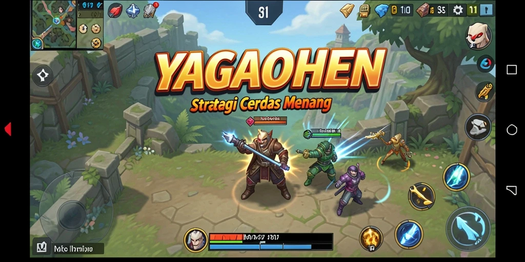 Tampilan gameplay menegangkan YAGAOHEN yang penuh strategi.